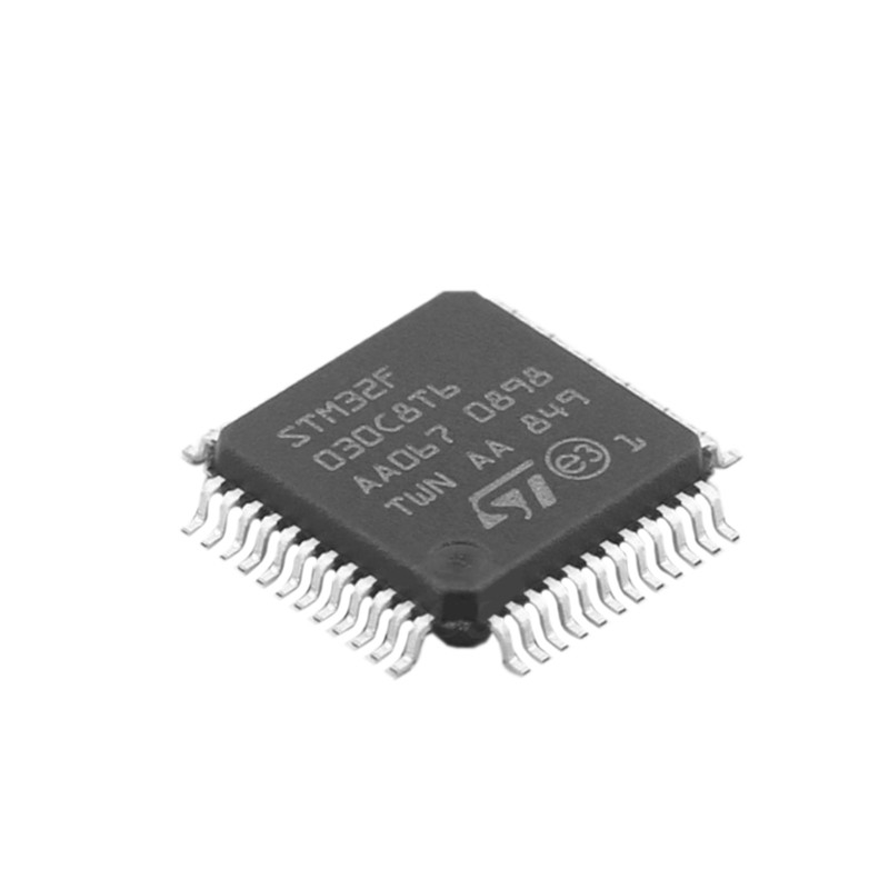 STM32F030C8T6 de Spaandermcu MICROCONTROLLER RISC Microcontrol van IC STM32F030C8T6 LQFP48 Nieuwe Originele Elektronische Componenten
