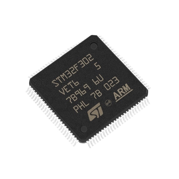 In Voorraadmicrocontroller MCU de 100-speld LQFP van de ARM Cortexm4 RISC 512KB Flits 2.5V/3.3V Dienblad met 32 bits STM32F302VET6