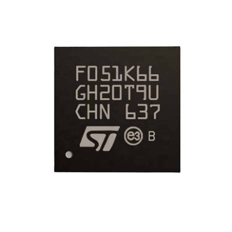 In Voorraadmicrocontrollers 32KB Geïntegreerde schakelingen de met 32 bits STM32F051K6U6 van de de FLITS32ufqfpn Elektronische component van IC MCU