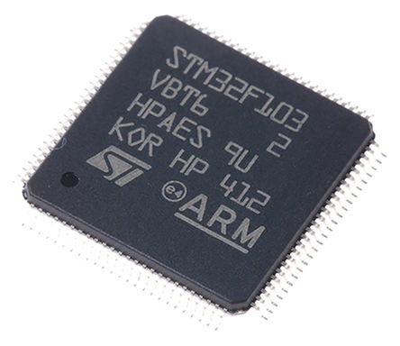 In Voorraad STM32F103 32 Programmeerbare IC-van het ARM Cortexm3 van het Spaanderbeetje Microcontroller QFP100 Elektronische component STM32F103VBT6