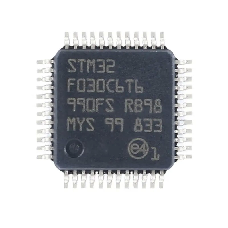In Voorraadmicrocontrollers Geïntegreerde schakelingen met 32 bits van de FLITS48lqfp de Elektronische componants van IC MCU 32KB breekt BGA STM32F030C6T6 af
