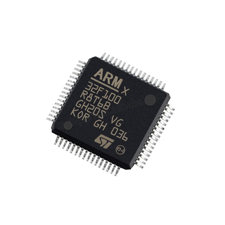 Het nieuwe en Originele ARM Cortex M3 64 Speld STM32F100R8T6B van de Voorraadstm32f100 RISC 64KB Flits 2.5V 3.3V