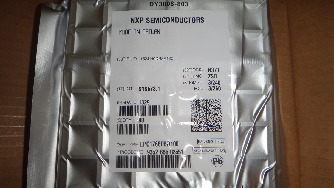 LPC1768FBD100   QFP100 Microcontroller van Spaanderic van geïntegreerde schakelingen Gloednieuwe Originele Ongebruikt
