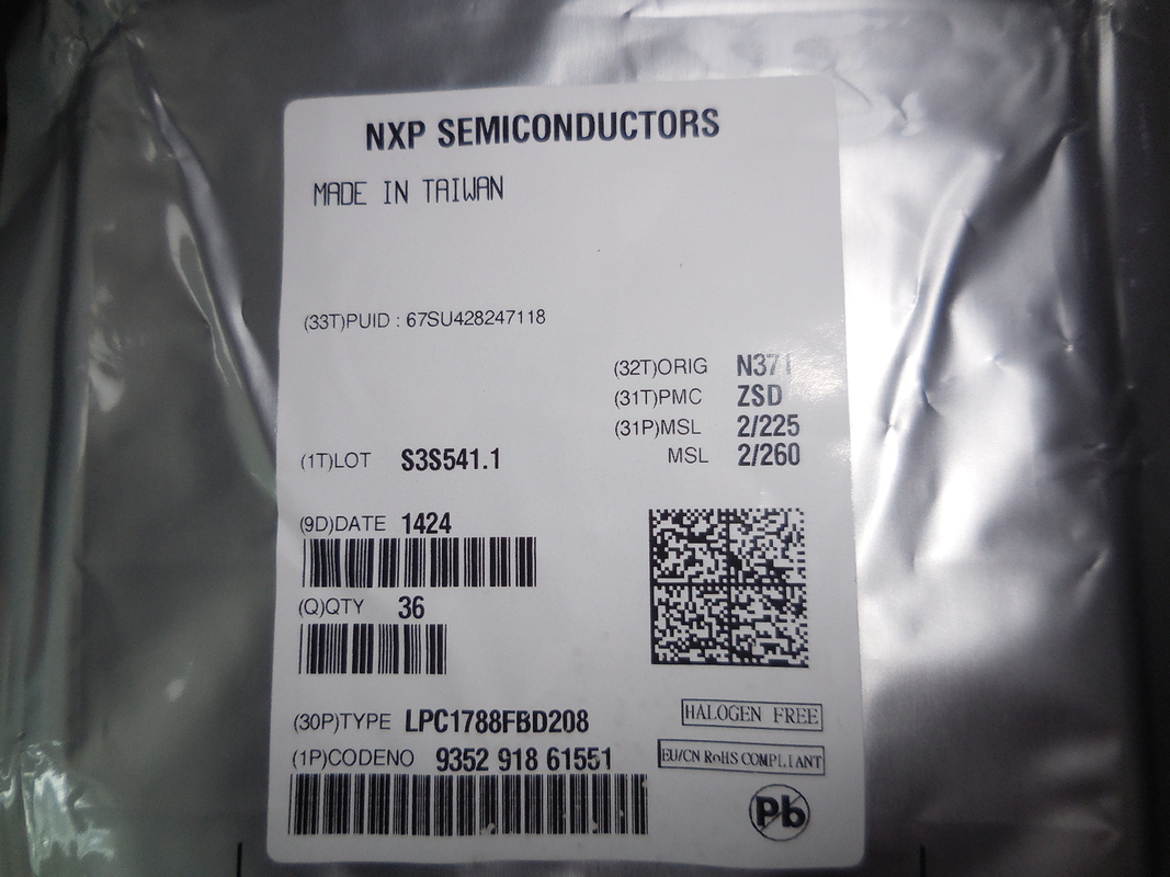 Van LPC1788FBD208 QFP208 Microcontroller van Spaanderic Van geïntegreerde schakelingen Gloednieuwe Originele Ongebruikt