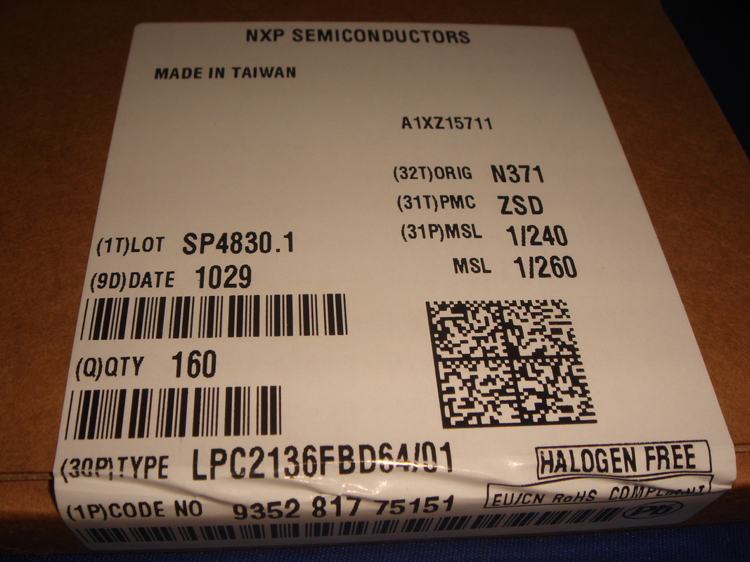 Van LPC2136FBD64 QFP64 Microcontroller van Spaanderic Van geïntegreerde schakelingen Gloednieuwe Originele Ongebruikt